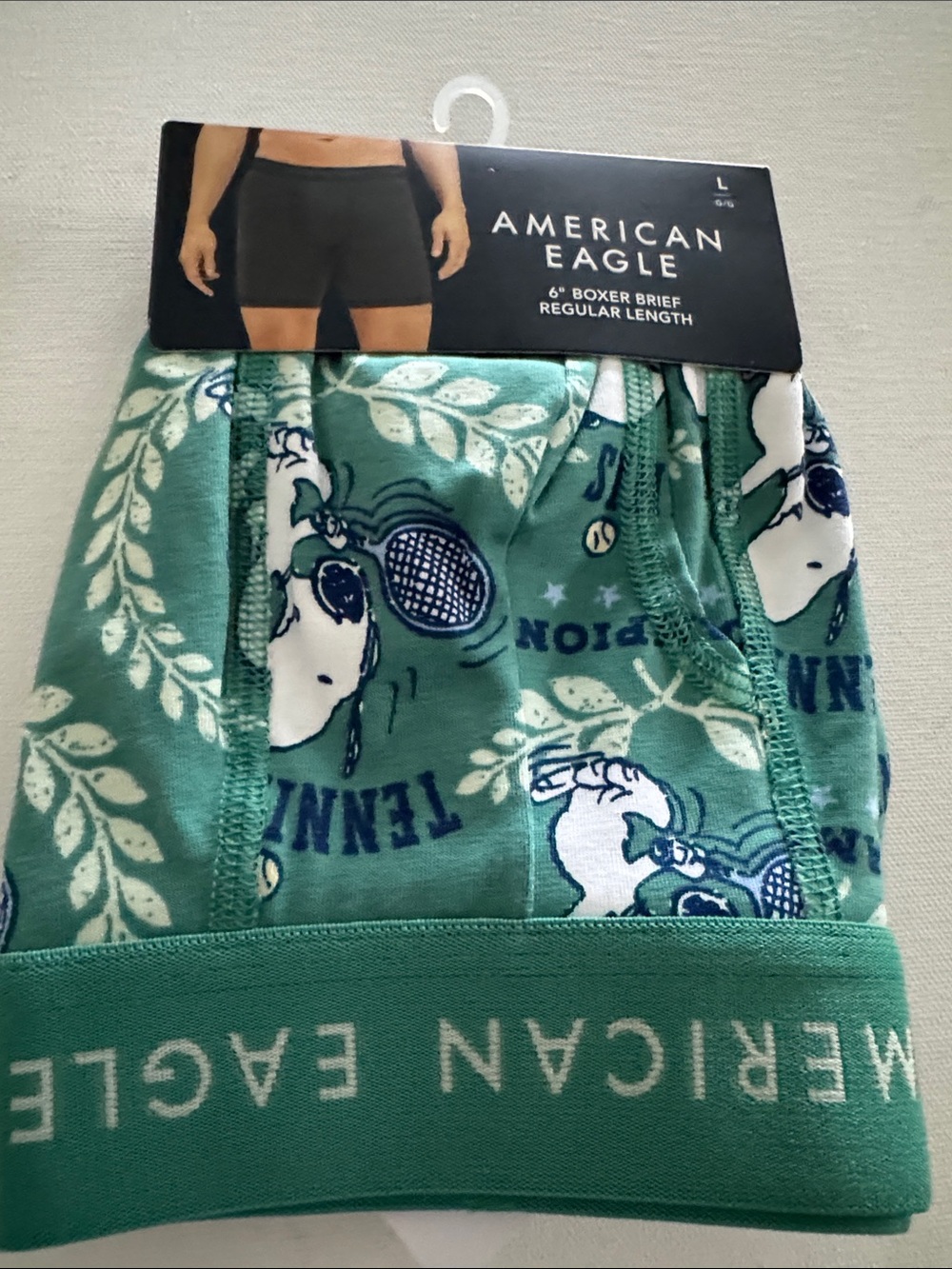 Snoopy Boxer Briefs Mens Large American Eagle Tennis